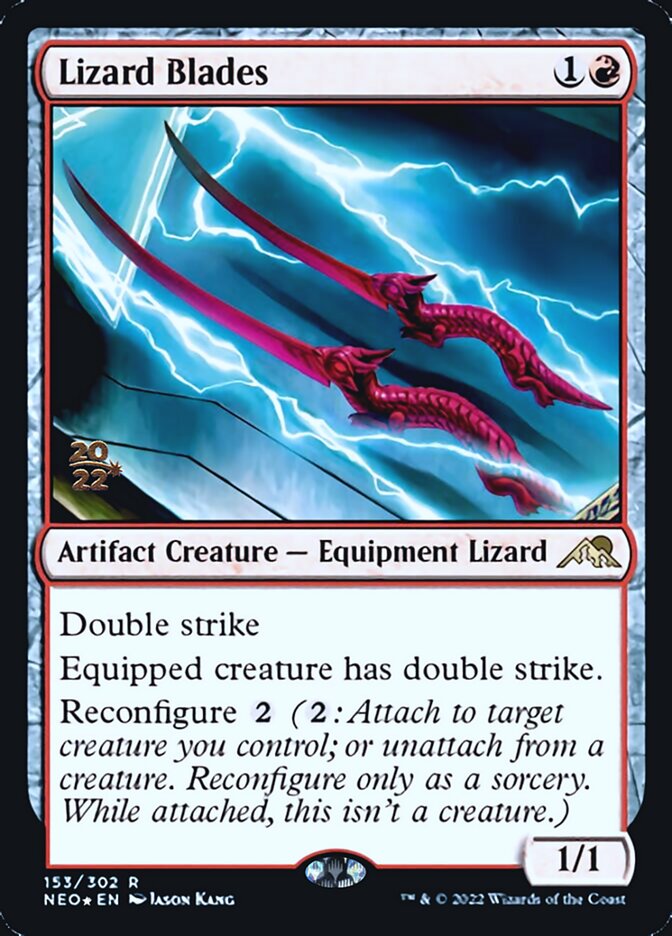 Lizard Blades [Kamigawa: Neon Dynasty Prerelease Promos] MTG Single Magic: The Gathering | Red Claw Gaming