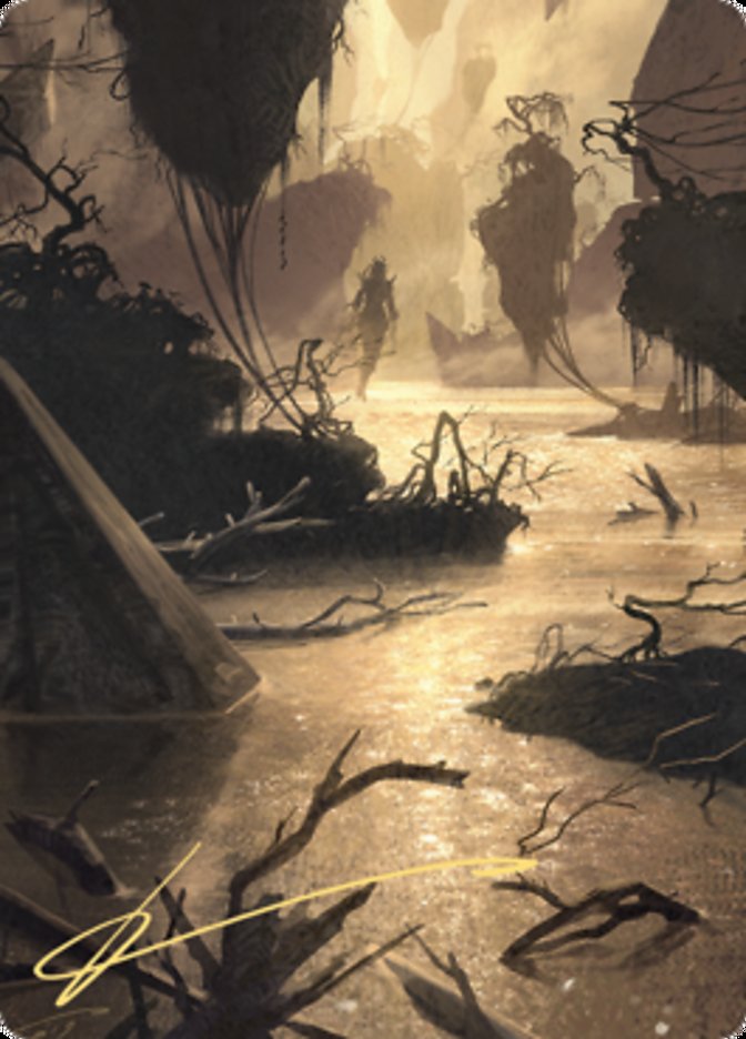 Murkwater Pathway Art Card (Gold-Stamped Signature) [Zendikar Rising Art Series] MTG Single Magic: The Gathering | Red Claw Gaming