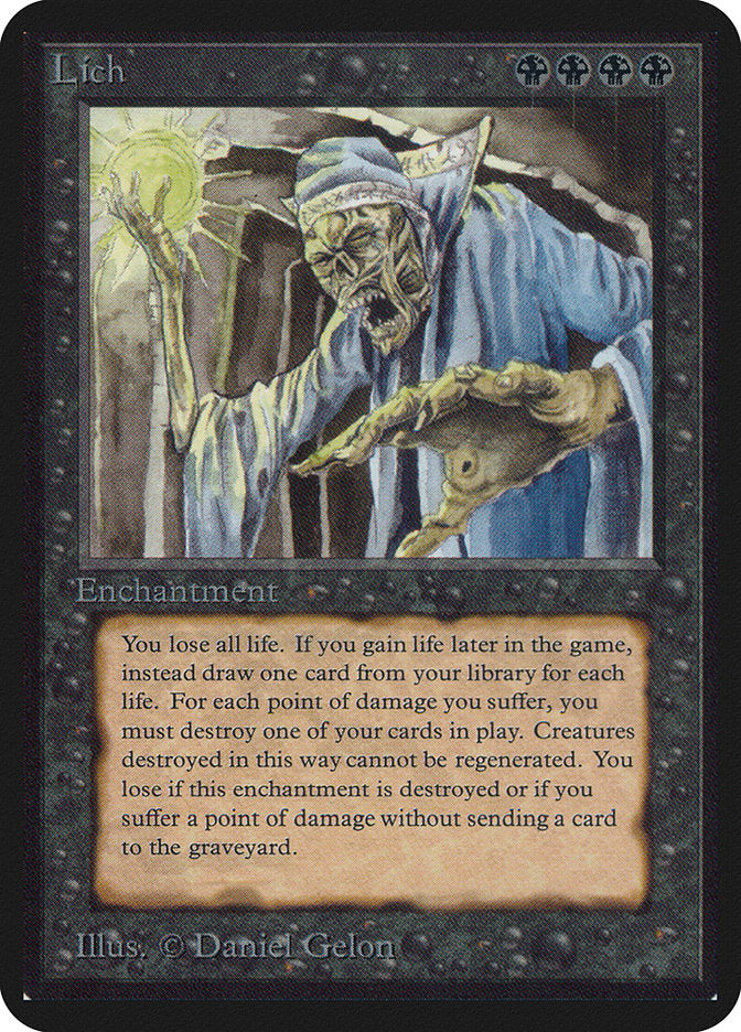 Lich [Alpha Edition] MTG Single Magic: The Gathering | Red Claw Gaming