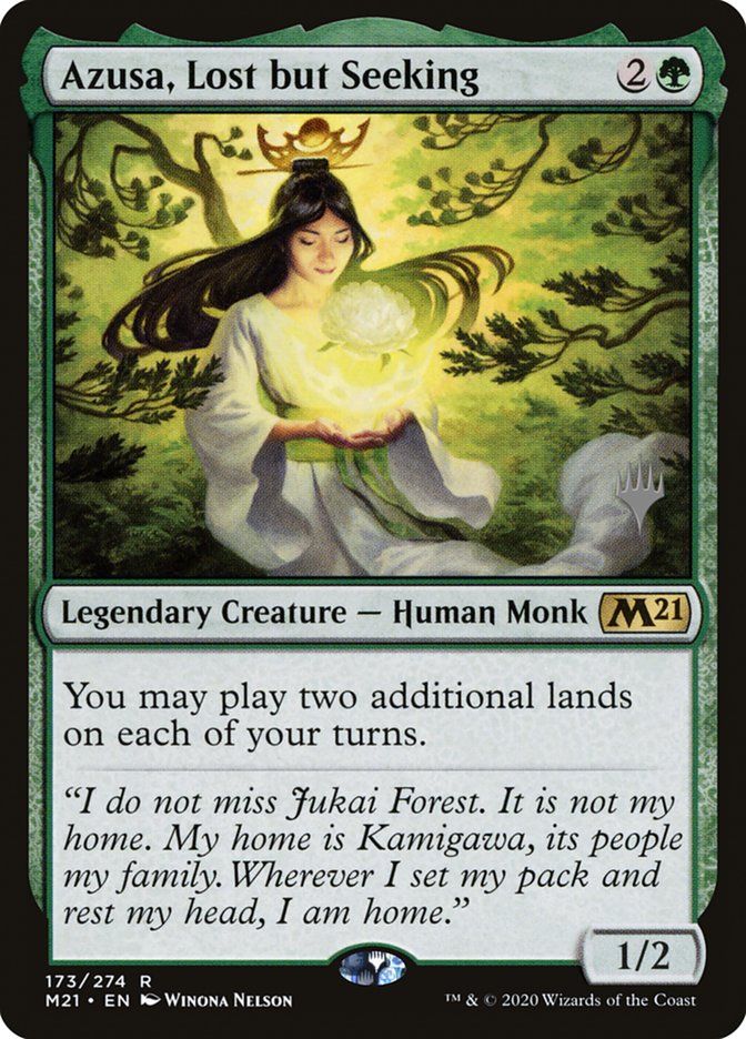Azusa, Lost but Seeking (Promo Pack) [Core Set 2021 Promos] MTG Single Magic: The Gathering | Red Claw Gaming