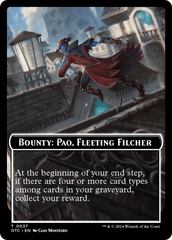 Bounty: Paq, Fleeting Filcher // Bounty Rules Double-Sided Token [Outlaws of Thunder Junction Commander Tokens] MTG Single Magic: The Gathering    | Red Claw Gaming