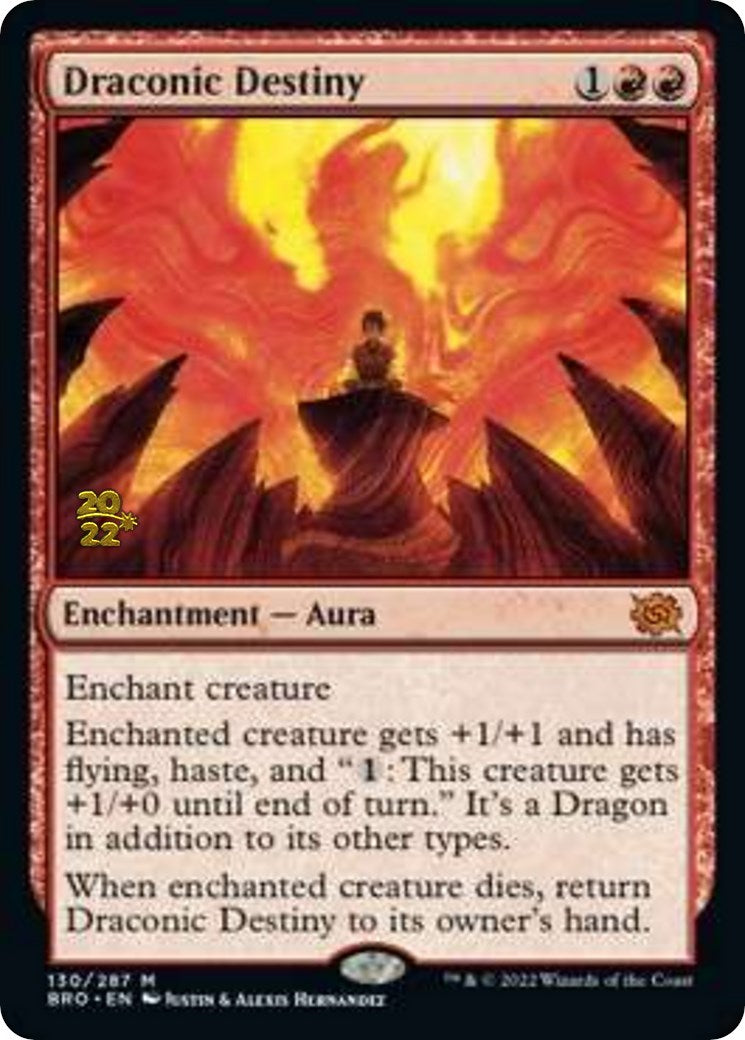 Draconic Destiny [The Brothers' War Prerelease Promos] MTG Single Magic: The Gathering | Red Claw Gaming