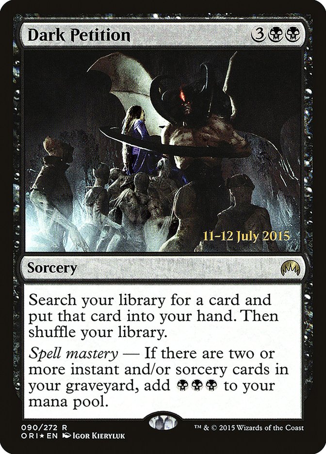 Dark Petition [Magic Origins Prerelease Promos] MTG Single Magic: The Gathering | Red Claw Gaming