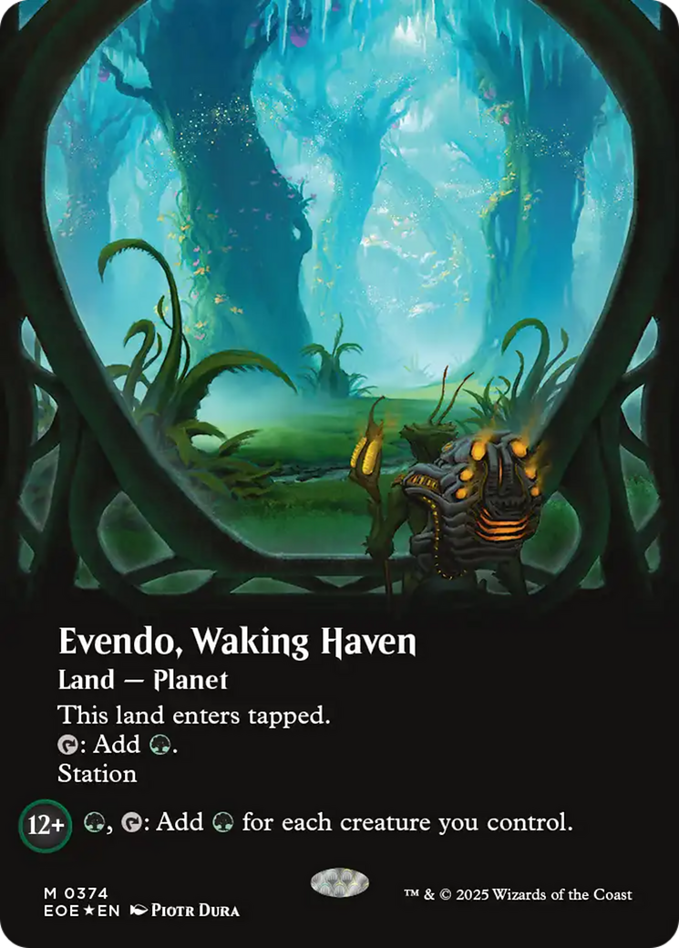 Evendo, Waking Haven (Borderless) (Galaxy Foil) [Edge of Eternities] MTG Single Magic: The Gathering | Red Claw Gaming