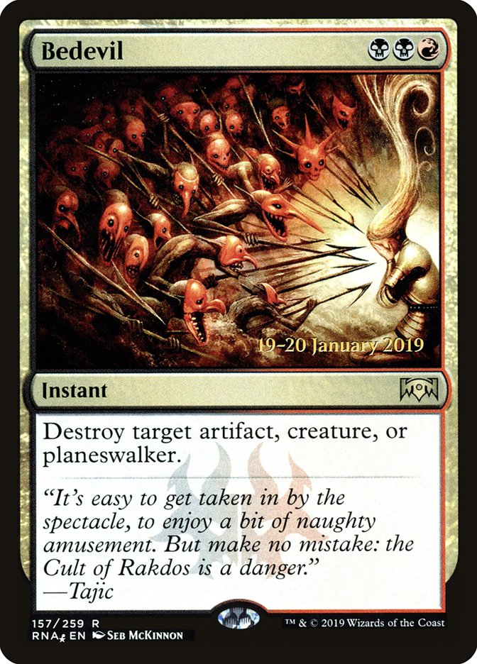 Bedevil [Ravnica Allegiance Prerelease Promos] MTG Single Magic: The Gathering | Red Claw Gaming