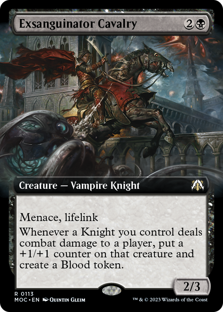 Exsanguinator Cavalry (Extended Art) [March of the Machine Commander] MTG Single Magic: The Gathering | Red Claw Gaming