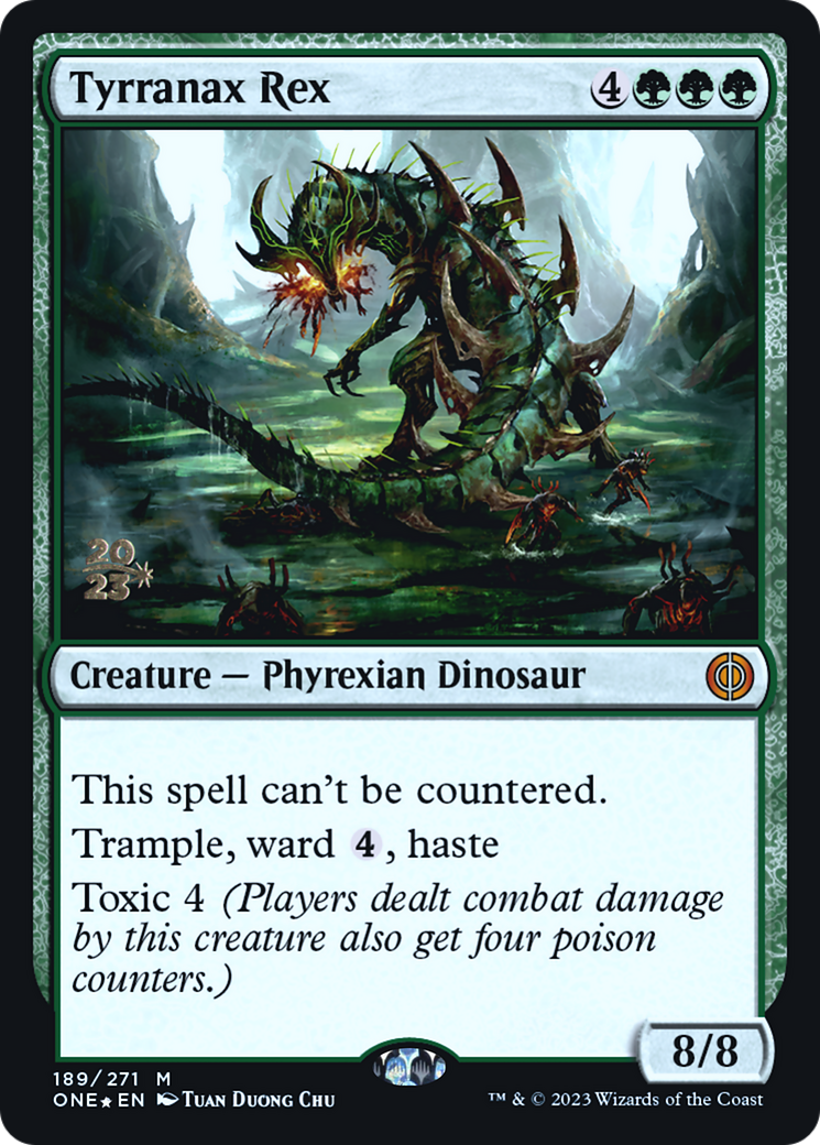 Tyrranax Rex [Phyrexia: All Will Be One Prerelease Promos] MTG Single Magic: The Gathering | Red Claw Gaming