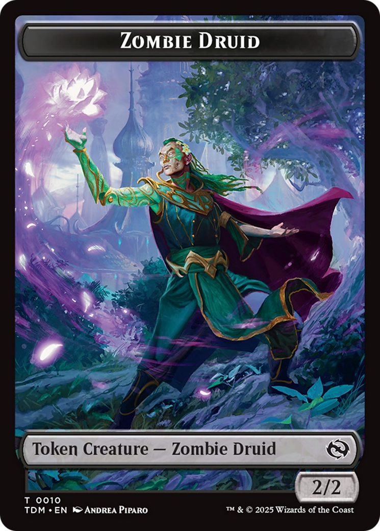 Treasure // Zombie Druid Double-Sided Token [Tarkir: Dragonstorm Tokens] MTG Single Magic: The Gathering | Red Claw Gaming