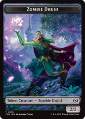 Treasure // Zombie Druid Double-Sided Token [Tarkir: Dragonstorm Tokens] MTG Single Magic: The Gathering | Red Claw Gaming