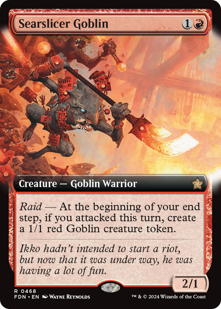 Searslicer Goblin (Extended Art) [Foundations] MTG Single Magic: The Gathering | Red Claw Gaming