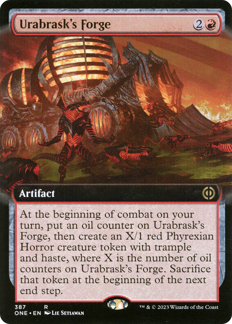 Urabrask's Forge (Extended Art) [Phyrexia: All Will Be One] MTG Single Magic: The Gathering | Red Claw Gaming