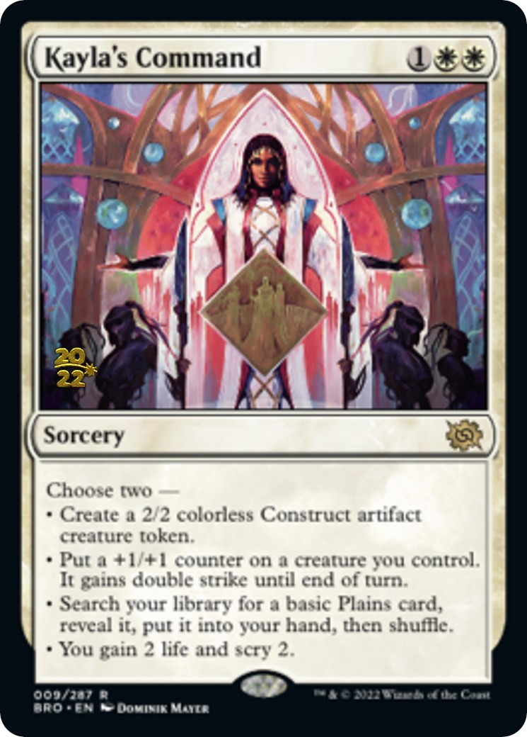 Kayla's Command [The Brothers' War Prerelease Promos] MTG Single Magic: The Gathering | Red Claw Gaming