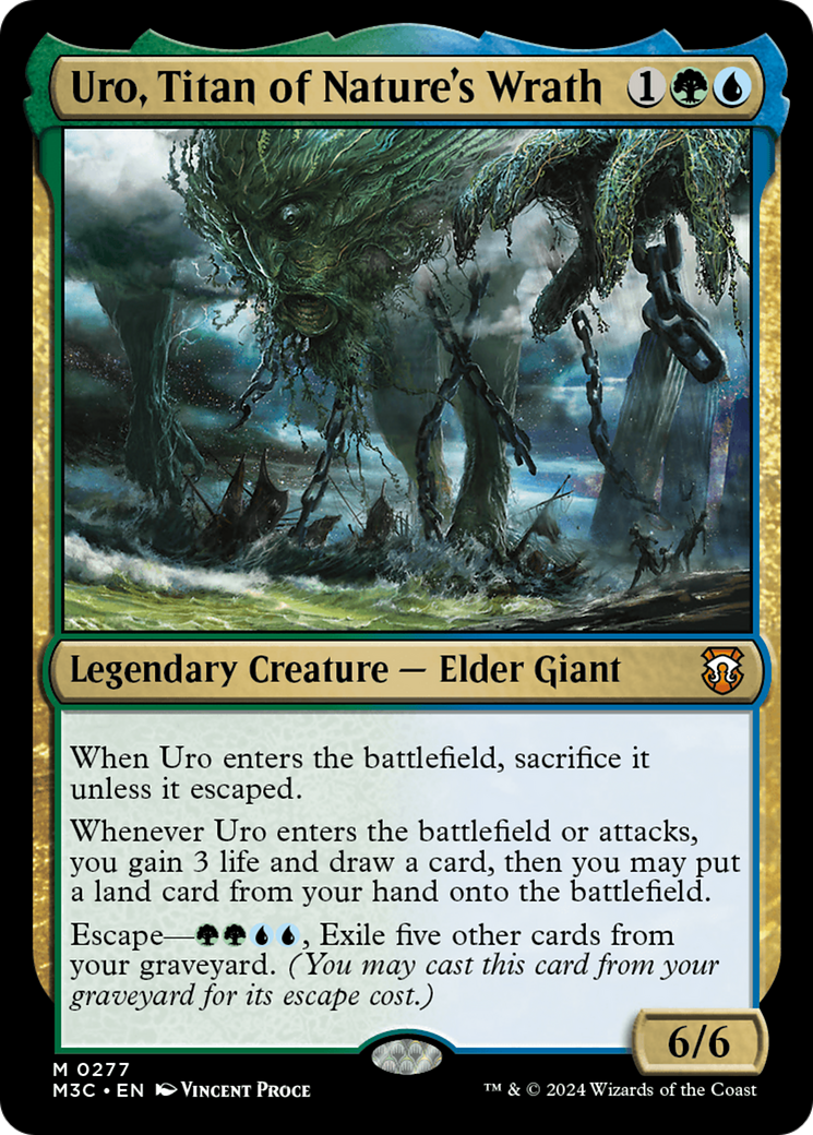 Uro, Titan of Nature's Wrath (Ripple Foil) [Modern Horizons 3 Commander] MTG Single Magic: The Gathering | Red Claw Gaming