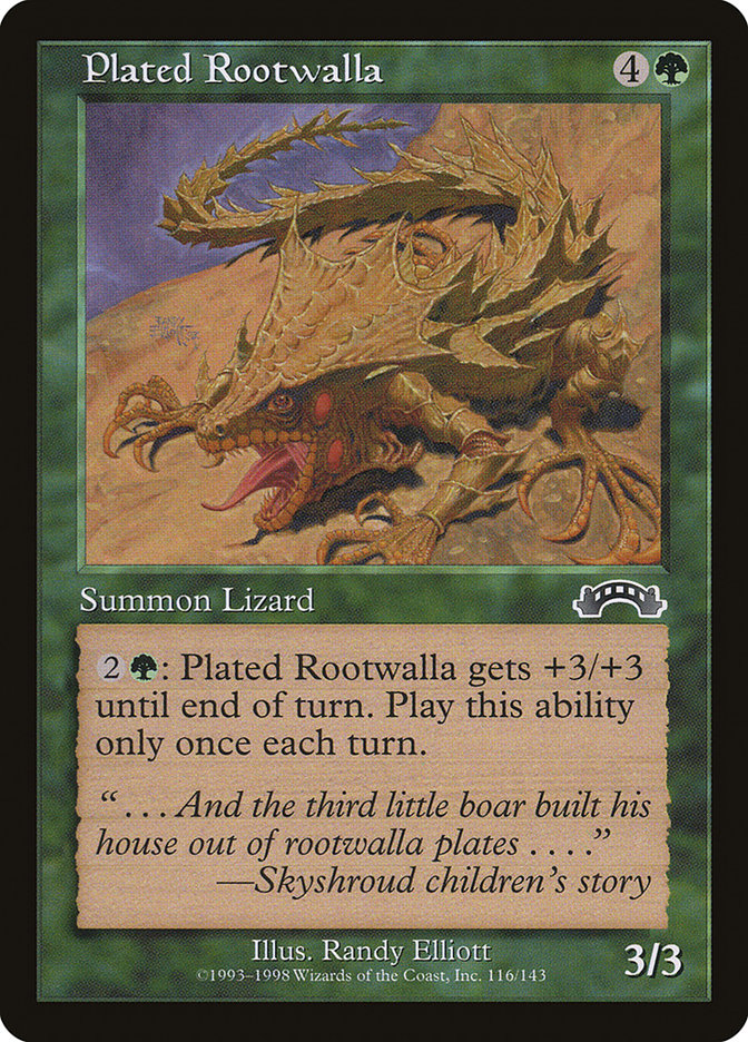 Plated Rootwalla [Exodus] MTG Single Magic: The Gathering | Red Claw Gaming