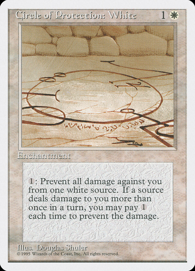 Circle of Protection: White [Fourth Edition] MTG Single Magic: The Gathering | Red Claw Gaming