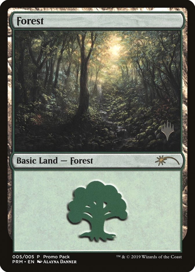 Forest (5) [Core Set 2020 Promo Pack] MTG Single Magic: The Gathering | Red Claw Gaming