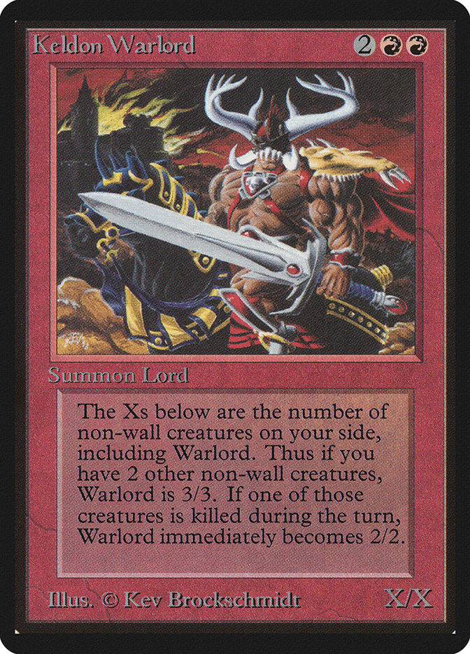 Keldon Warlord [Beta Edition] MTG Single Magic: The Gathering | Red Claw Gaming