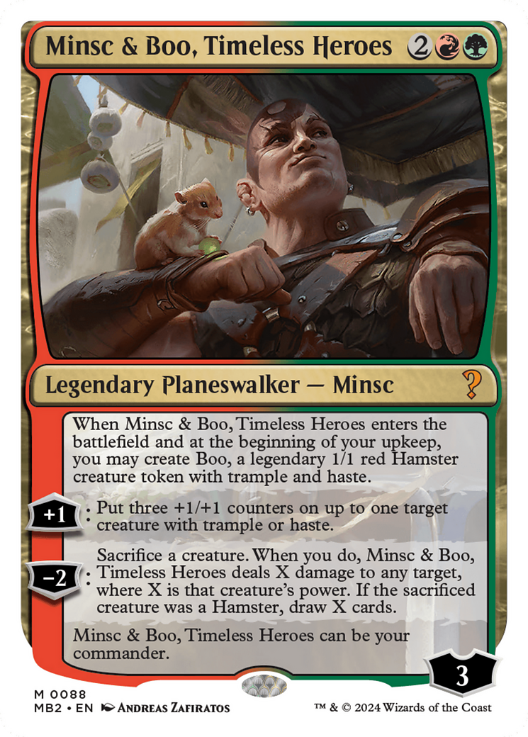 Minsc & Boo, Timeless Heroes (White Border) [Mystery Booster 2] MTG Single Magic: The Gathering | Red Claw Gaming