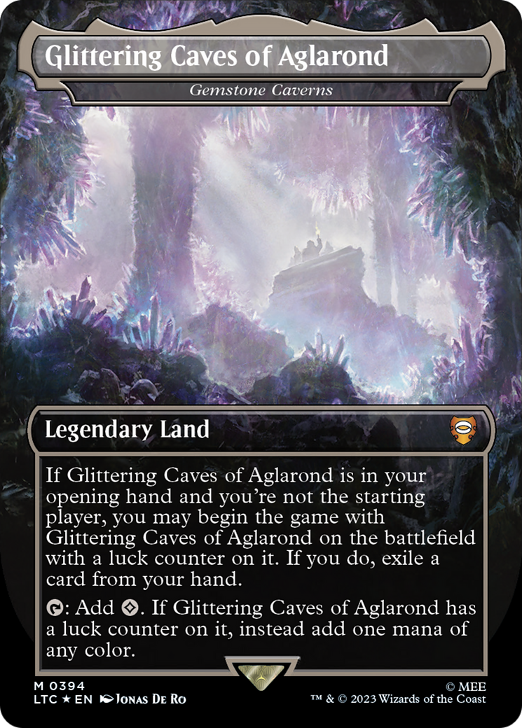 Glittering Caves of Aglarond - Gemstone Caverns (Surge Foil Realms and Relics) [The Lord of the Rings: Tales of Middle-Earth Commander] MTG Single Magic: The Gathering    | Red Claw Gaming