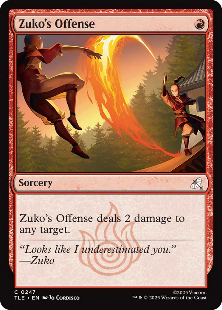 Zuko's Offense [Avatar: The Last Airbender: Eternal-Legal] MTG Single Magic: The Gathering | Red Claw Gaming