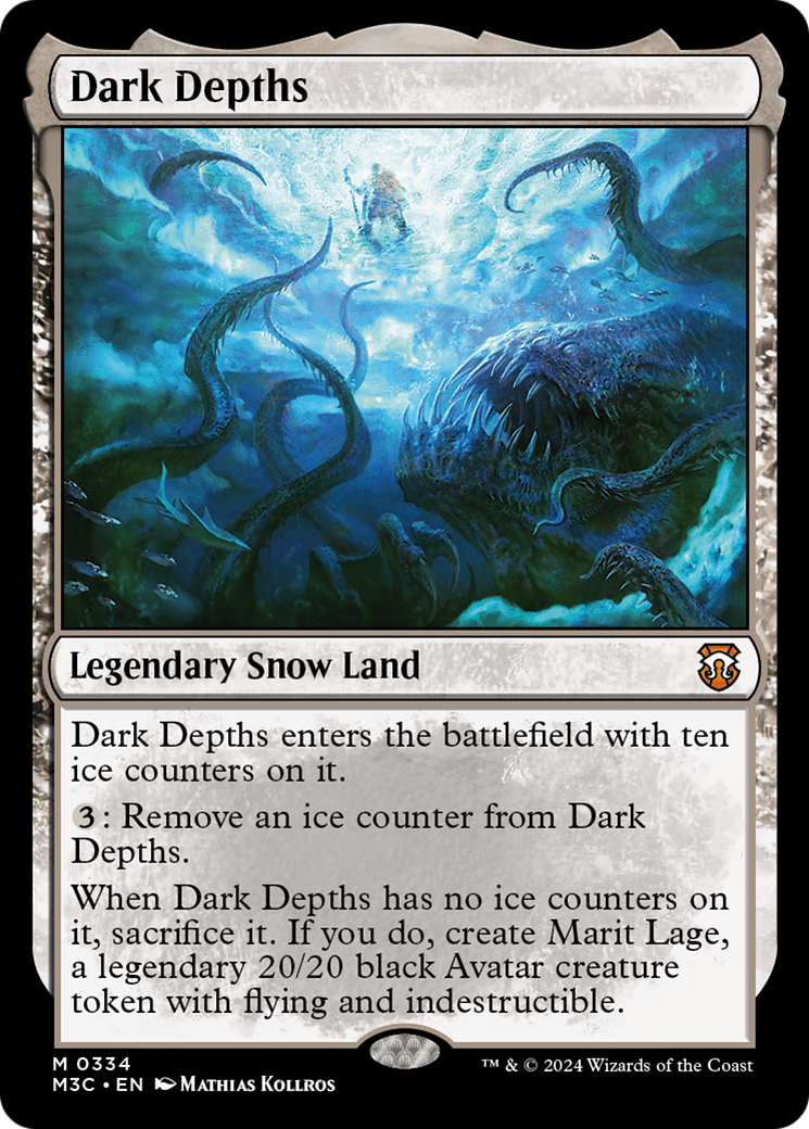 Dark Depths (Ripple Foil) [Modern Horizons 3 Commander] MTG Single Magic: The Gathering | Red Claw Gaming