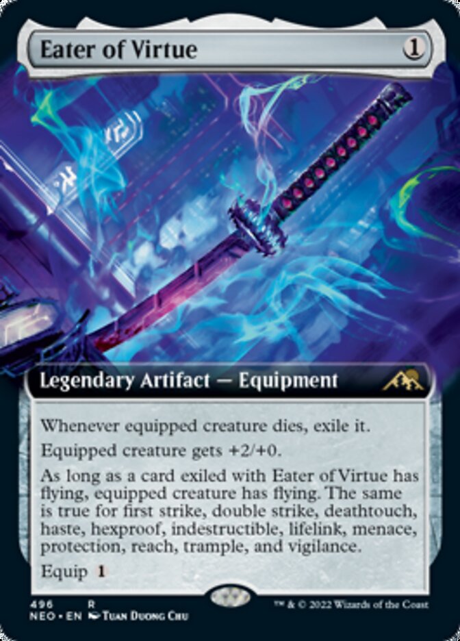 Eater of Virtue (Extended Art) [Kamigawa: Neon Dynasty] MTG Single Magic: The Gathering    | Red Claw Gaming