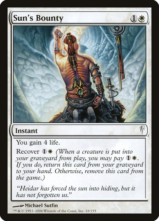 Sun's Bounty [Coldsnap] MTG Single Magic: The Gathering | Red Claw Gaming