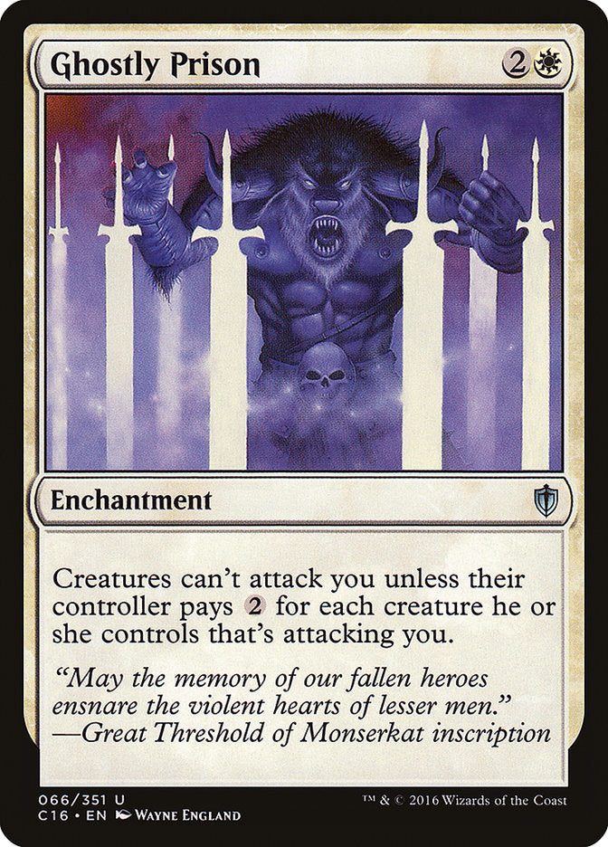 Ghostly Prison [Commander 2016] MTG Single Magic: The Gathering | Red Claw Gaming