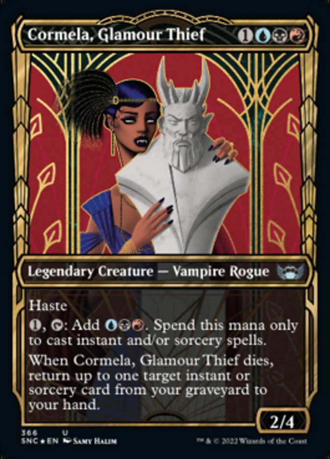 Cormela, Glamour Thief (Showcase Golden Age Gilded Foil) [Streets of New Capenna] MTG Single Magic: The Gathering | Red Claw Gaming