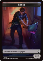 Spirit (0025) // Rogue Double-Sided Token [Secrets of Strixhaven Commander Tokens] MTG Single Magic: The Gathering | Red Claw Gaming