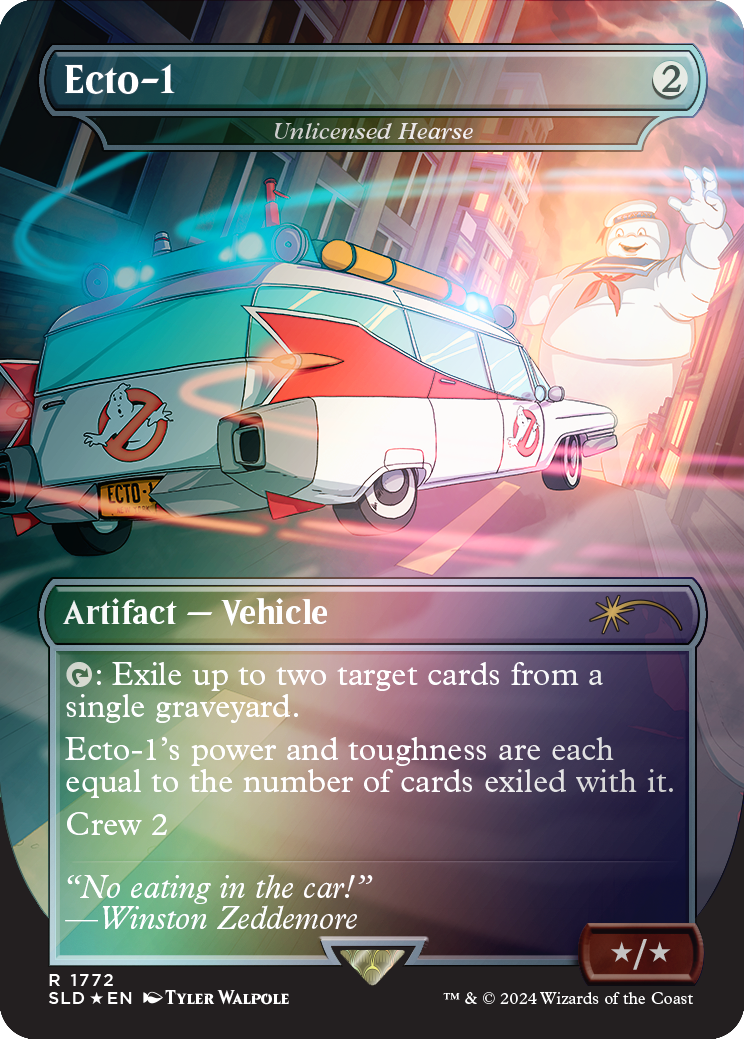 Ecto-1 - Unlicensed Hearse (Rainbow Foil) [Secret Lair Drop Series] MTG Single Magic: The Gathering | Red Claw Gaming