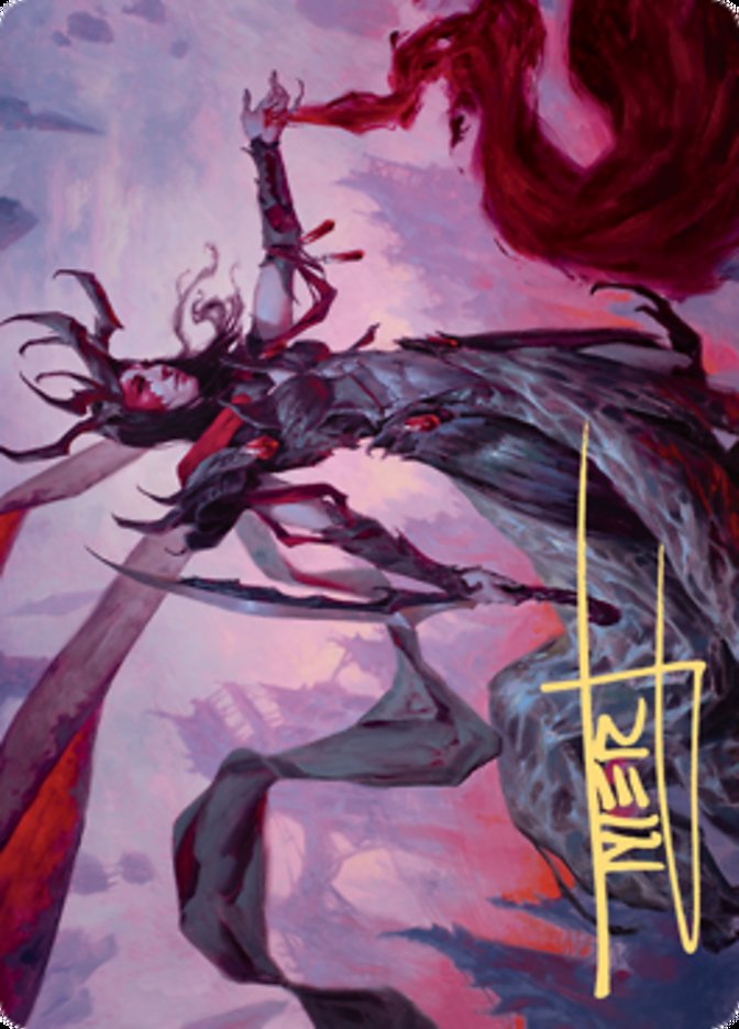 Drana, the Last Bloodchief Art Card (Gold-Stamped Signature) [Zendikar Rising Art Series] MTG Single Magic: The Gathering | Red Claw Gaming