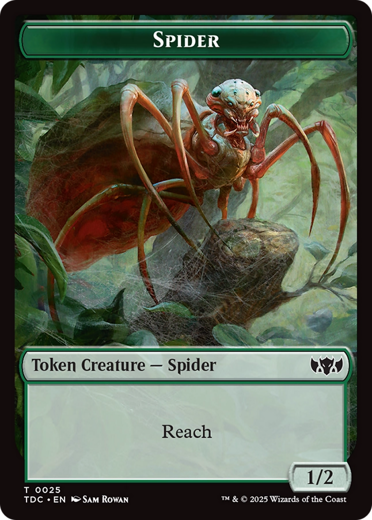 Wall // Spider Double-Sided Token [Tarkir: Dragonstorm Commander Tokens] MTG Single Magic: The Gathering | Red Claw Gaming