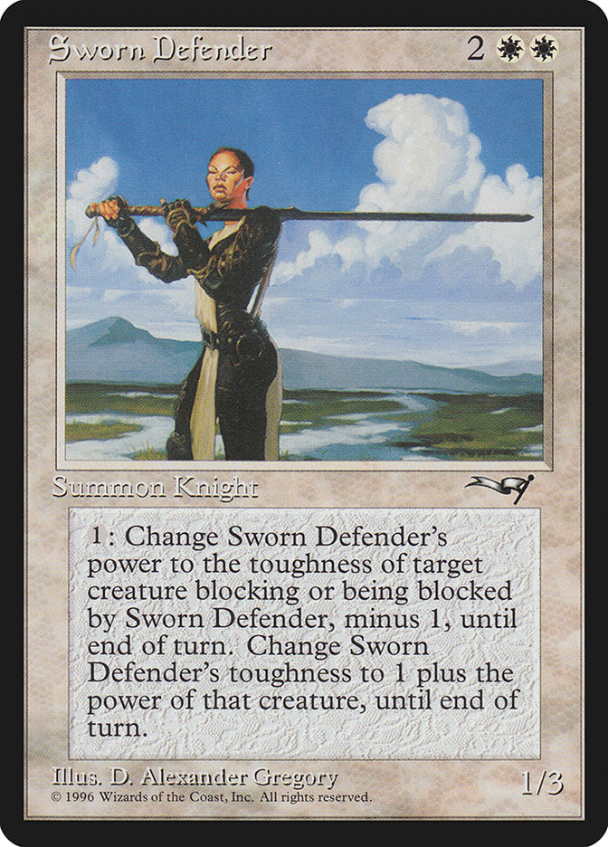 Sworn Defender [Alliances] MTG Single Magic: The Gathering | Red Claw Gaming