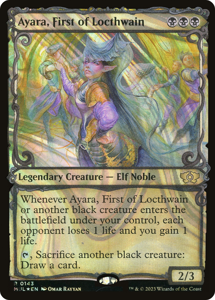 Ayara, First of Locthwain (Halo Foil) [Multiverse Legends] MTG Single Magic: The Gathering | Red Claw Gaming