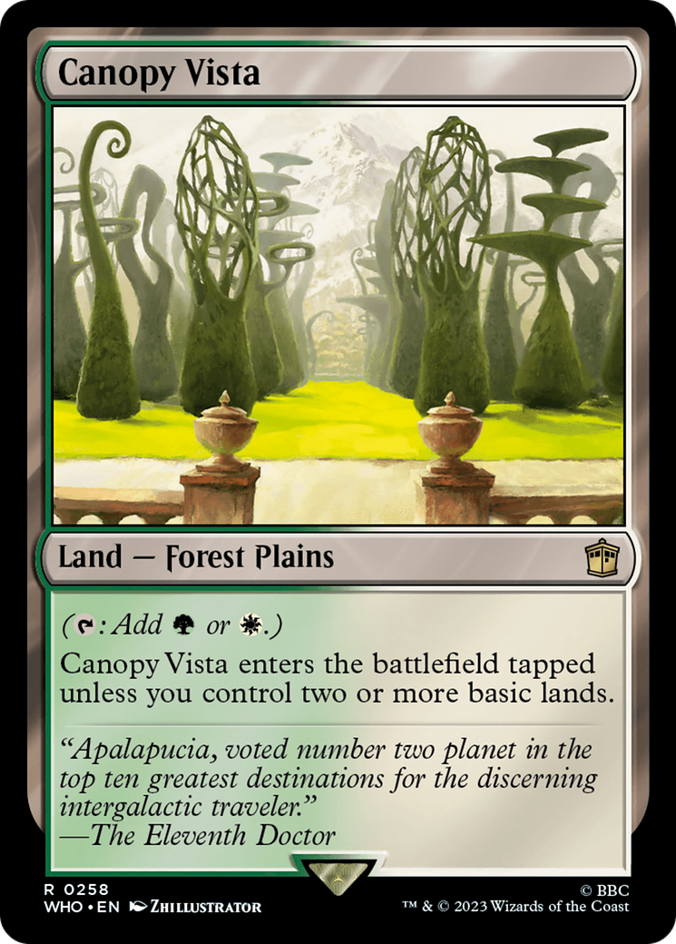 Canopy Vista [Doctor Who] MTG Single Magic: The Gathering    | Red Claw Gaming