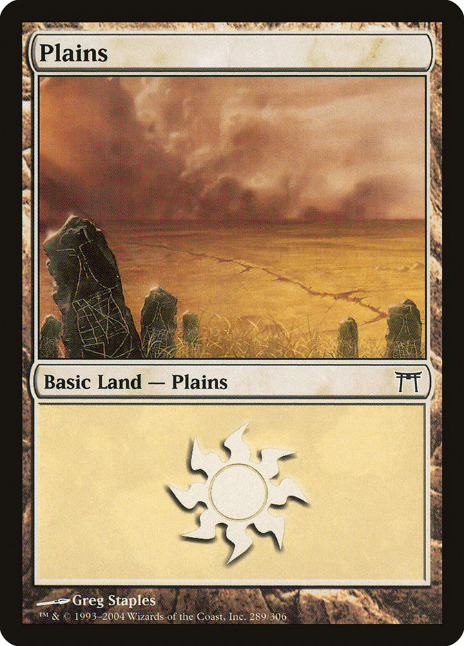 Plains (289) [Champions of Kamigawa] MTG Single Magic: The Gathering | Red Claw Gaming