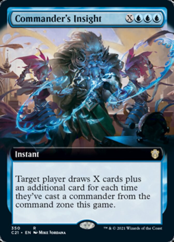 Commander's Insight (Extended Art) [Commander 2021] MTG Single Magic: The Gathering | Red Claw Gaming
