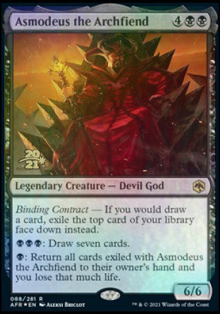 Asmodeus the Archfiend [Dungeons & Dragons: Adventures in the Forgotten Realms Prerelease Promos] MTG Single Magic: The Gathering | Red Claw Gaming