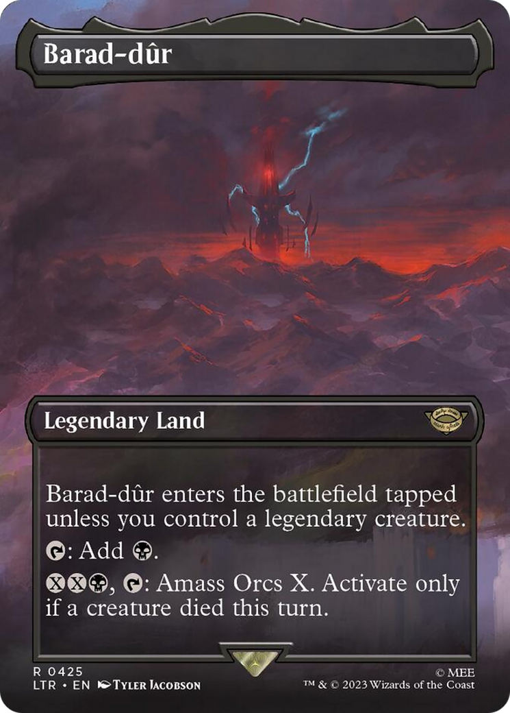 Barad-dur (Borderless Alternate Art) (425) [The Lord of the Rings: Tales of Middle-Earth] MTG Single Magic: The Gathering | Red Claw Gaming