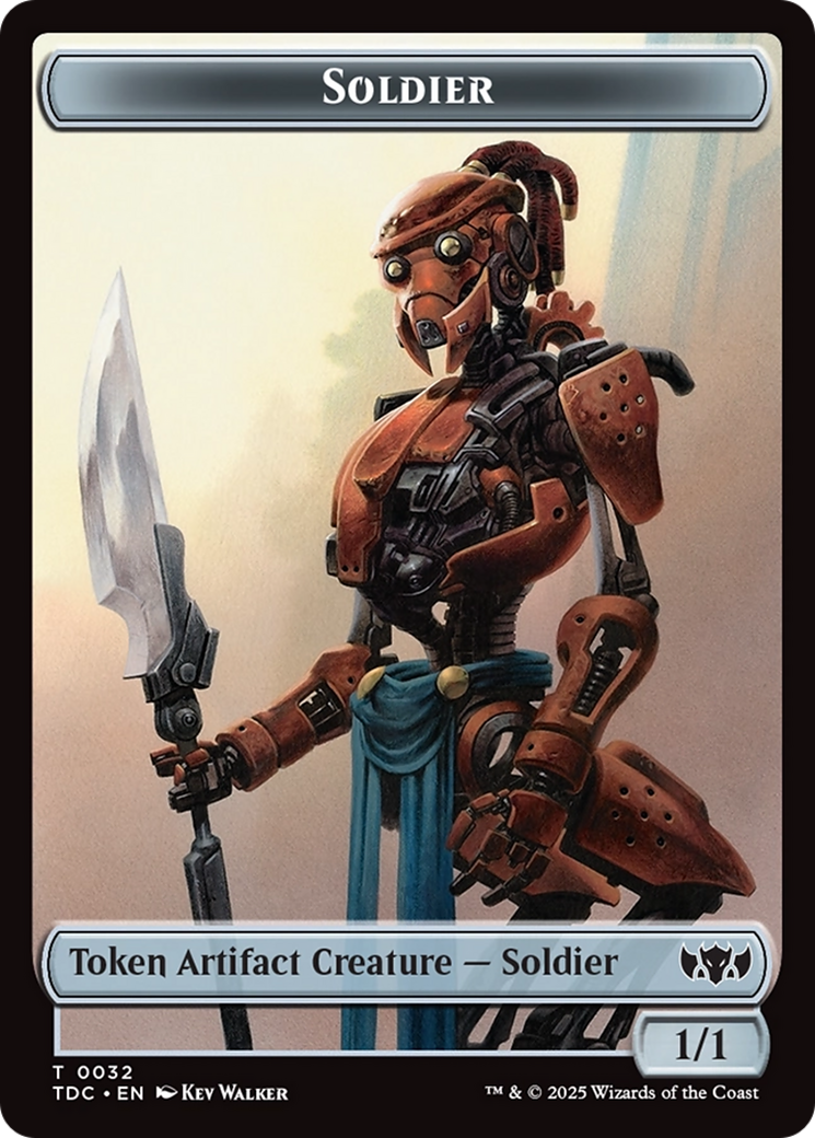 Solider (0032) // Copy Double-Sided Token [Tarkir: Dragonstorm Commander Tokens] MTG Single Magic: The Gathering | Red Claw Gaming