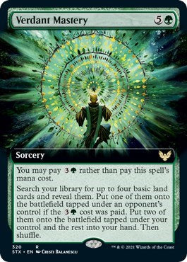 Verdant Mastery (Extended Art) [Strixhaven: School of Mages] MTG Single Magic: The Gathering | Red Claw Gaming