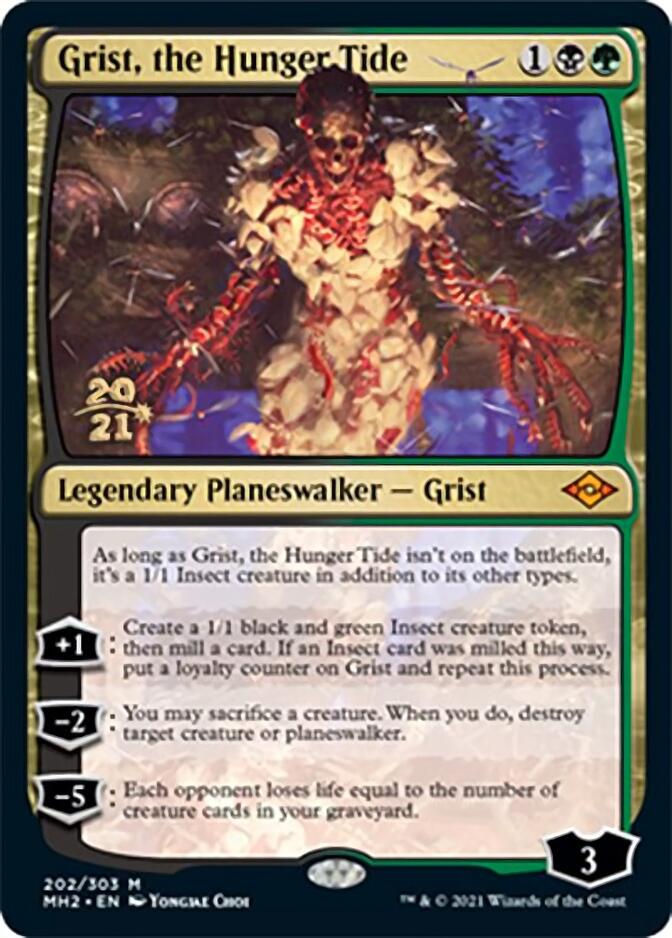 Grist, the Hunger Tide [Modern Horizons 2 Prerelease Promos] MTG Single Magic: The Gathering | Red Claw Gaming