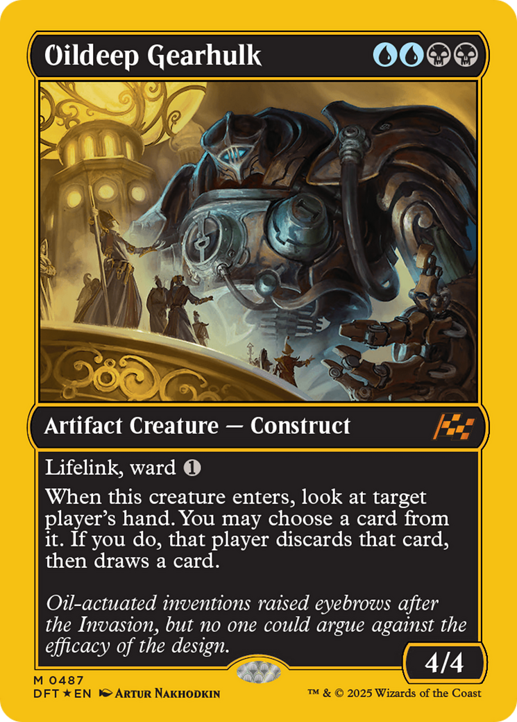 Oildeep Gearhulk (First-Place Foil) [Aetherdrift] MTG Single Magic: The Gathering | Red Claw Gaming