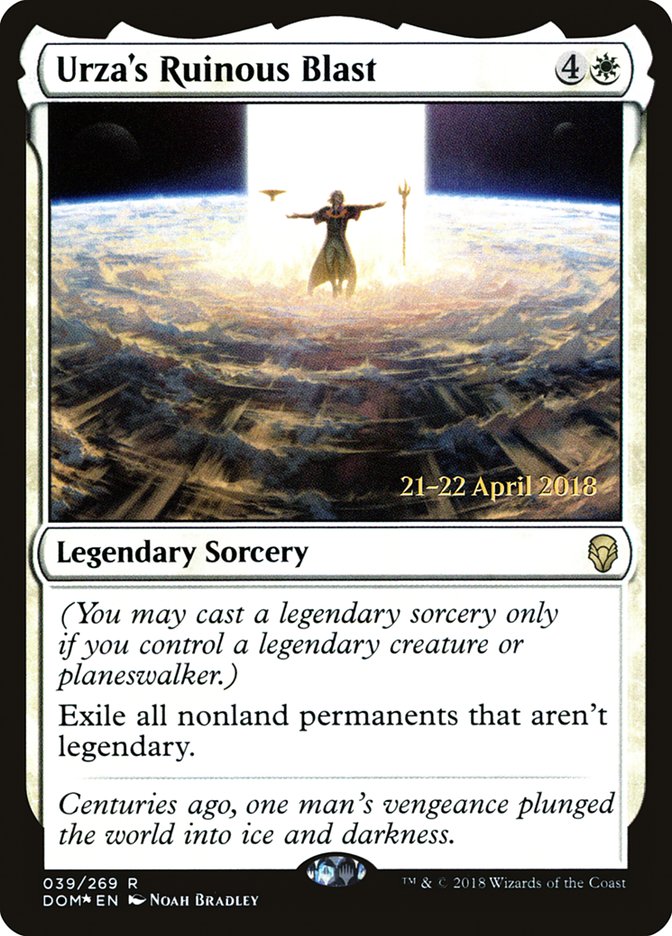 Urza's Ruinous Blast [Dominaria Prerelease Promos] MTG Single Magic: The Gathering | Red Claw Gaming