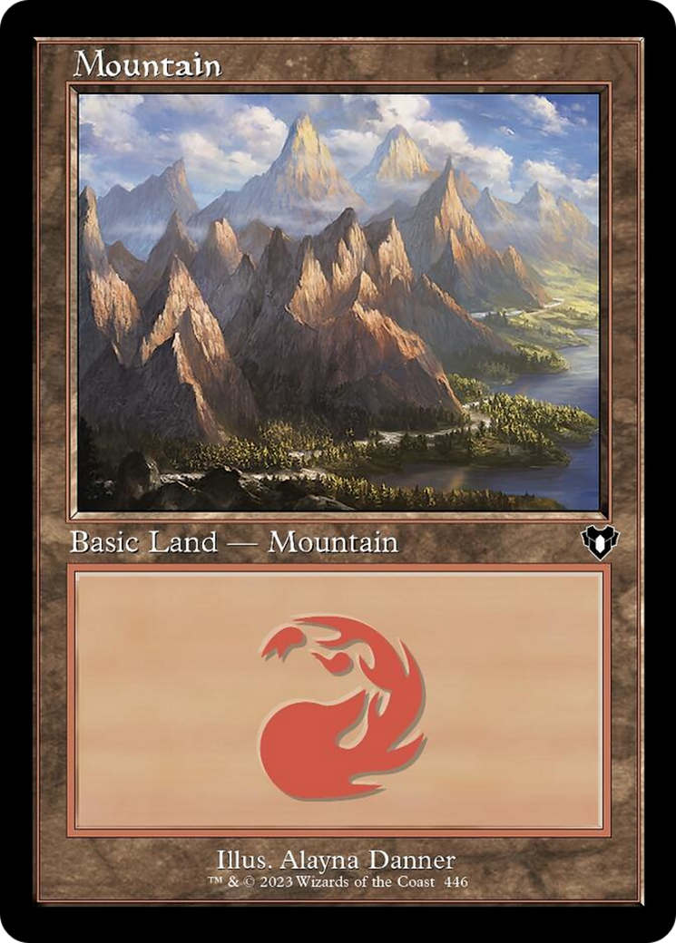 Mountain (446) (Retro) [Commander Masters] MTG Single Magic: The Gathering | Red Claw Gaming