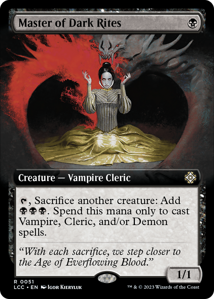 Master of Dark Rites (Extended Art) [The Lost Caverns of Ixalan Commander] MTG Single Magic: The Gathering | Red Claw Gaming