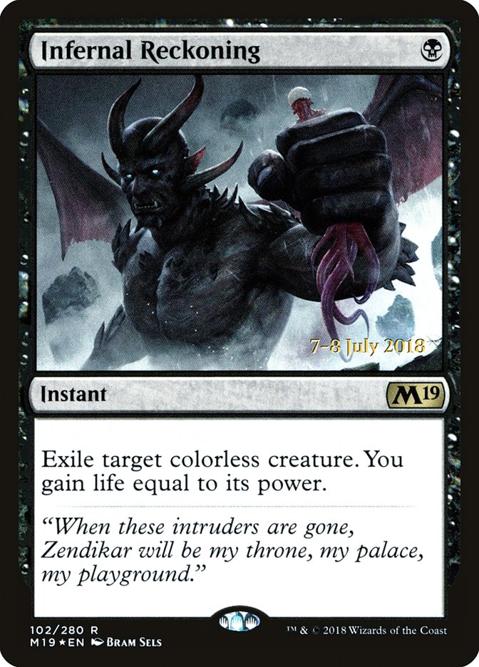 Infernal Reckoning [Core Set 2019 Prerelease Promos] MTG Single Magic: The Gathering | Red Claw Gaming