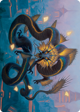 Ao, the Dawn Sky 1 Art Card [Kamigawa: Neon Dynasty Art Series] MTG Single Magic: The Gathering | Red Claw Gaming