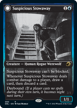 Suspicious Stowaway // Seafaring Werewolf [Innistrad: Double Feature] MTG Single Magic: The Gathering | Red Claw Gaming